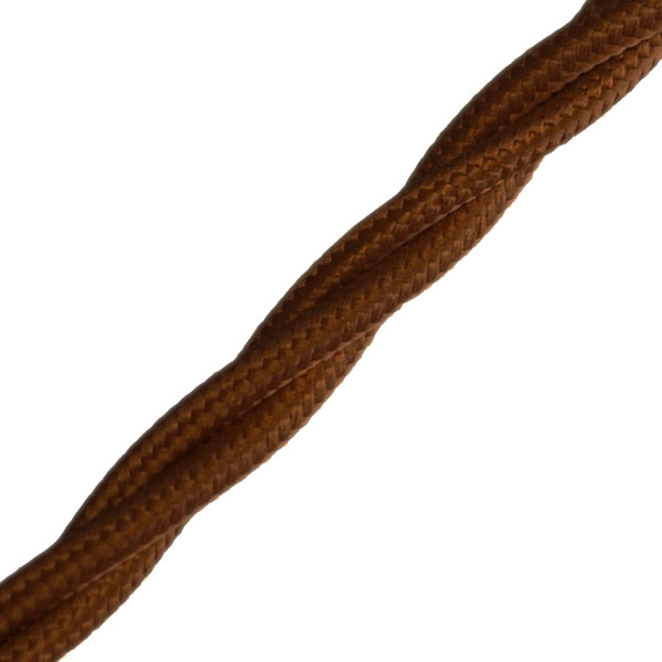 Витой винтажный медный ретро провод трехжильный коричневый B1-432-72 ГОСТ Bironi (Бирони) 